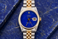 Rolex Datejust 36mm Ref 16233 Yellow Gold Bezel Custom Blue Lapis Dial