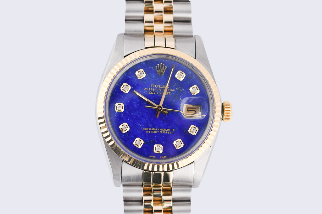 Rolex Datejust 36mm Ref 16013 Custom Blue Lapis Diamond Dial