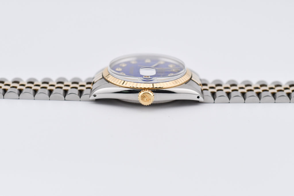 Rolex Datejust 36mm Ref 16013 Custom Blue Lapis Diamond Dial