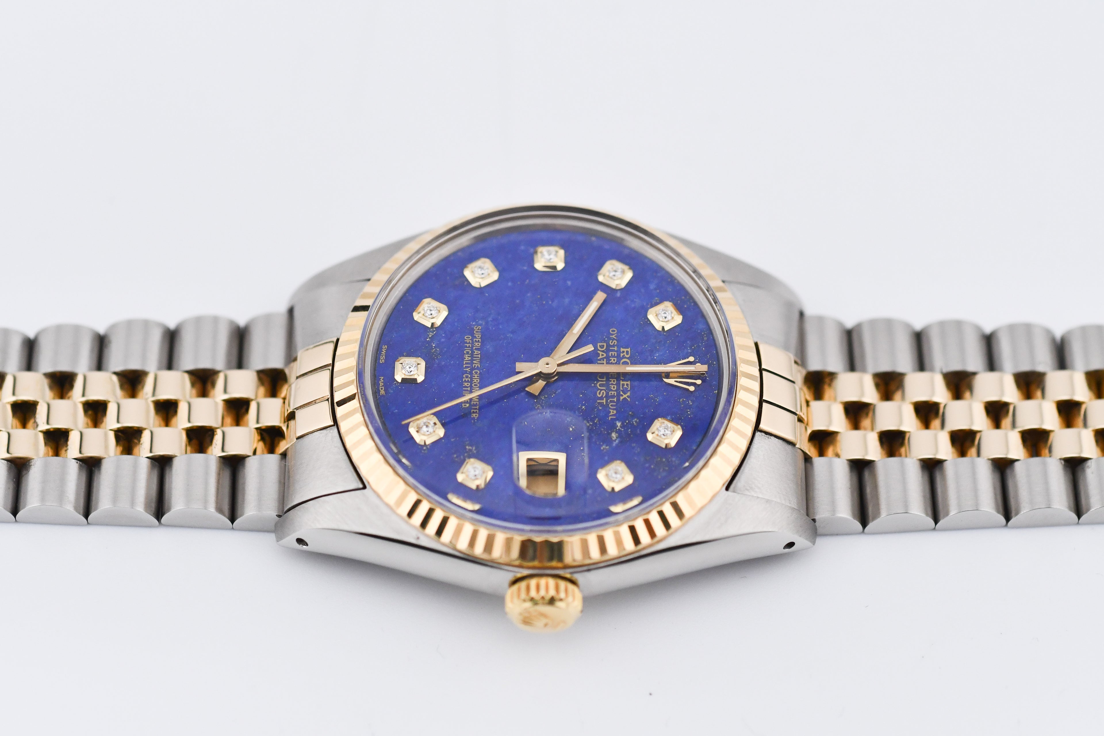 Rolex Datejust 36mm Ref 16013 Custom Blue Lapis Diamond Dial