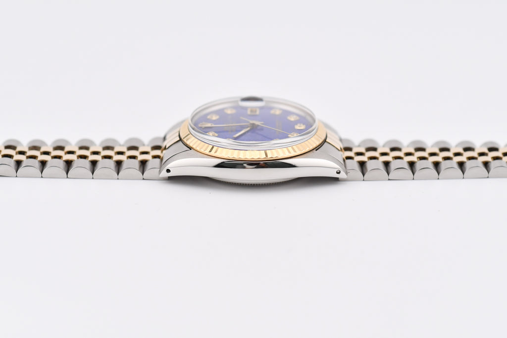 Rolex Datejust 36mm Ref 16013 Custom Blue Lapis Diamond Dial