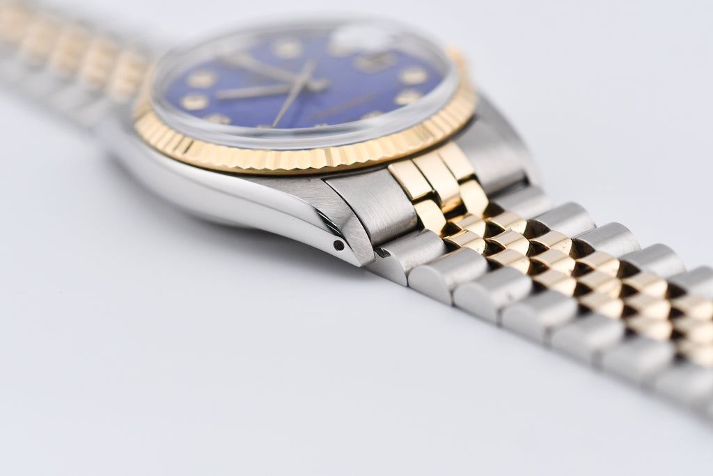 Rolex Datejust 36mm Ref 16013 Custom Blue Lapis Diamond Dial