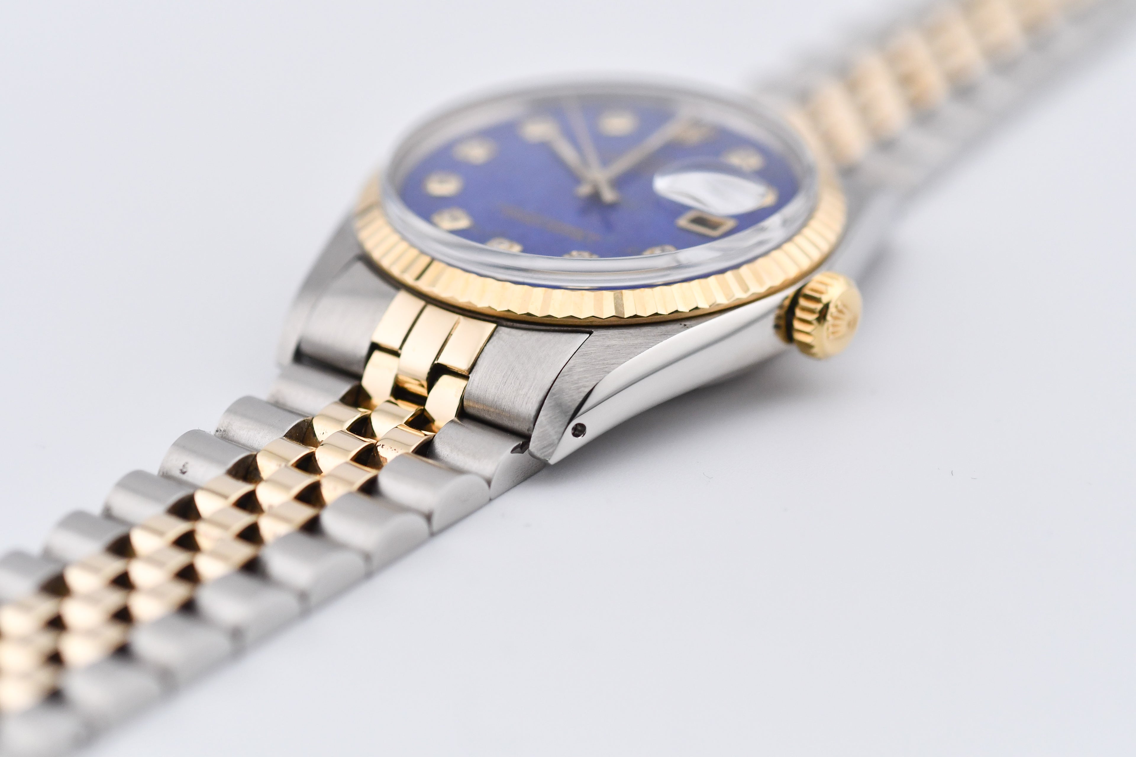 Rolex Datejust 36mm Ref 16013 Custom Blue Lapis Diamond Dial