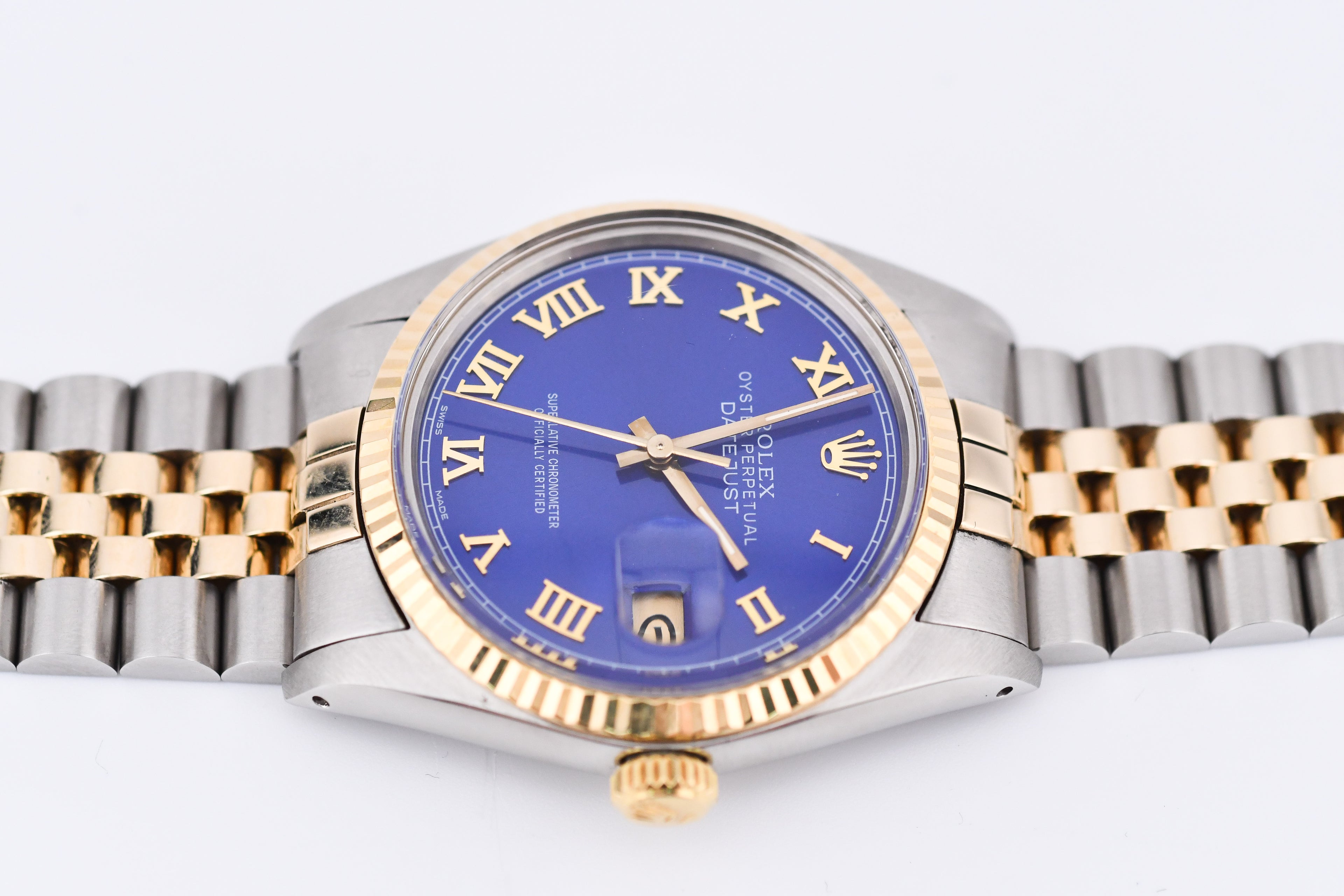 Rolex Datejust 36mm Ref 16013 Custom Blue Roman Dial