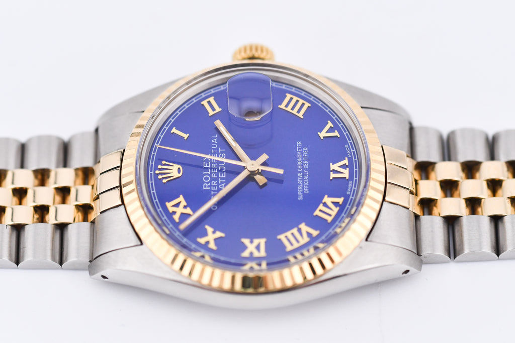 Rolex Datejust 36mm Ref 16013 Custom Blue Roman Dial
