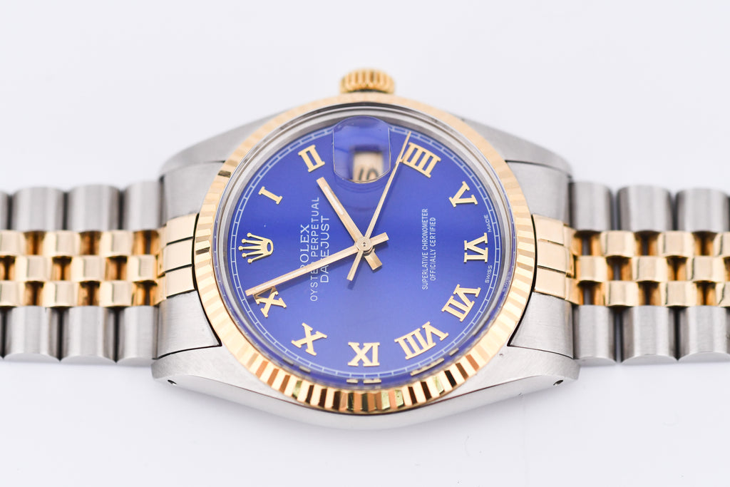 Rolex Datejust 36mm Ref 16013 Custom Blue Roman Dial