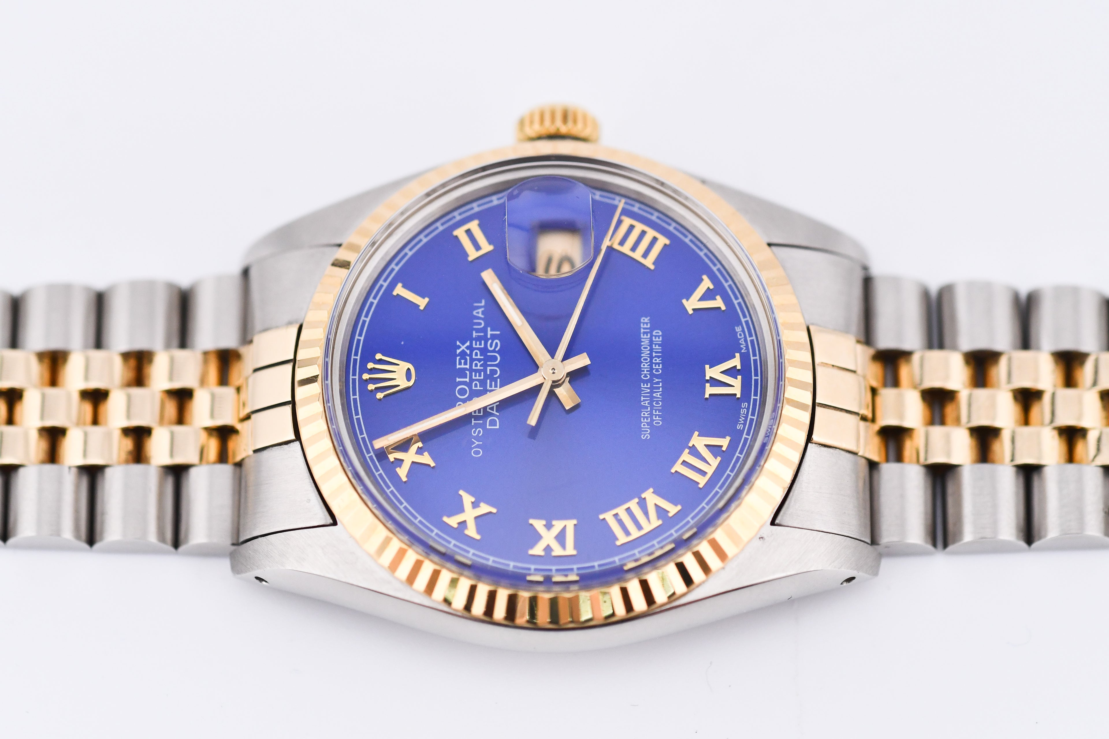 Rolex Datejust 36mm Ref 16013 Custom Blue Roman Dial