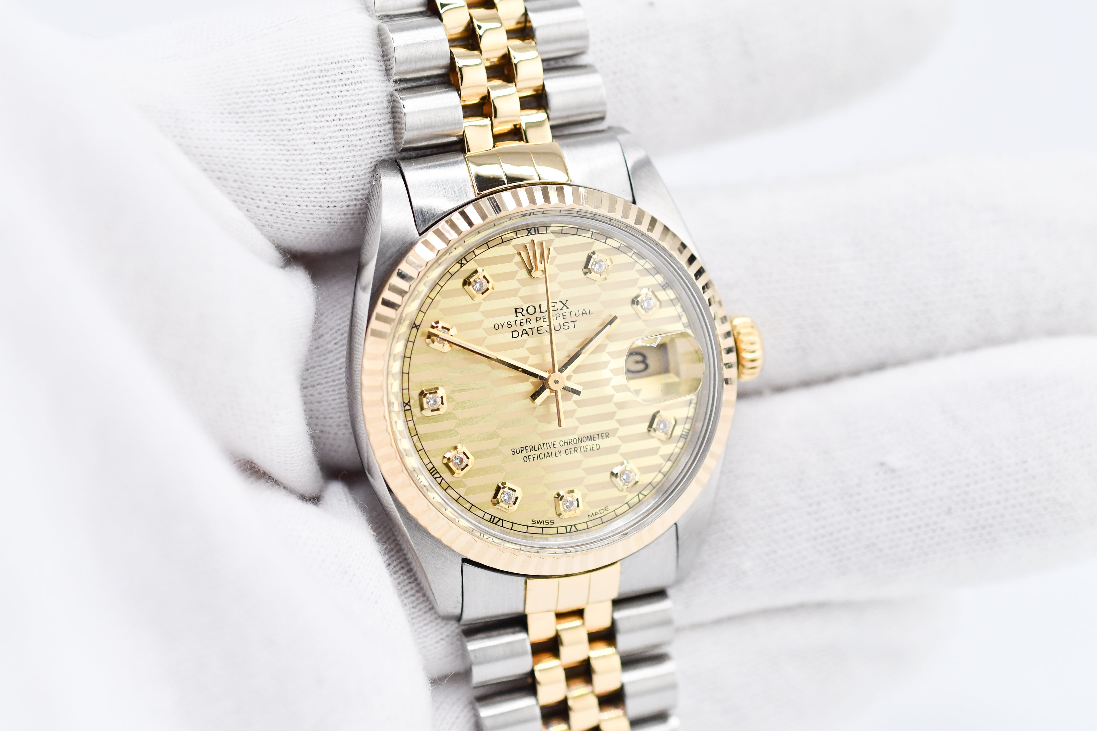Rolex Datejust 36mm Ref 16013 Custom Computer Diamond Dial