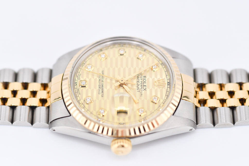 Rolex Datejust 36mm Ref 16013 Custom Computer Diamond Dial