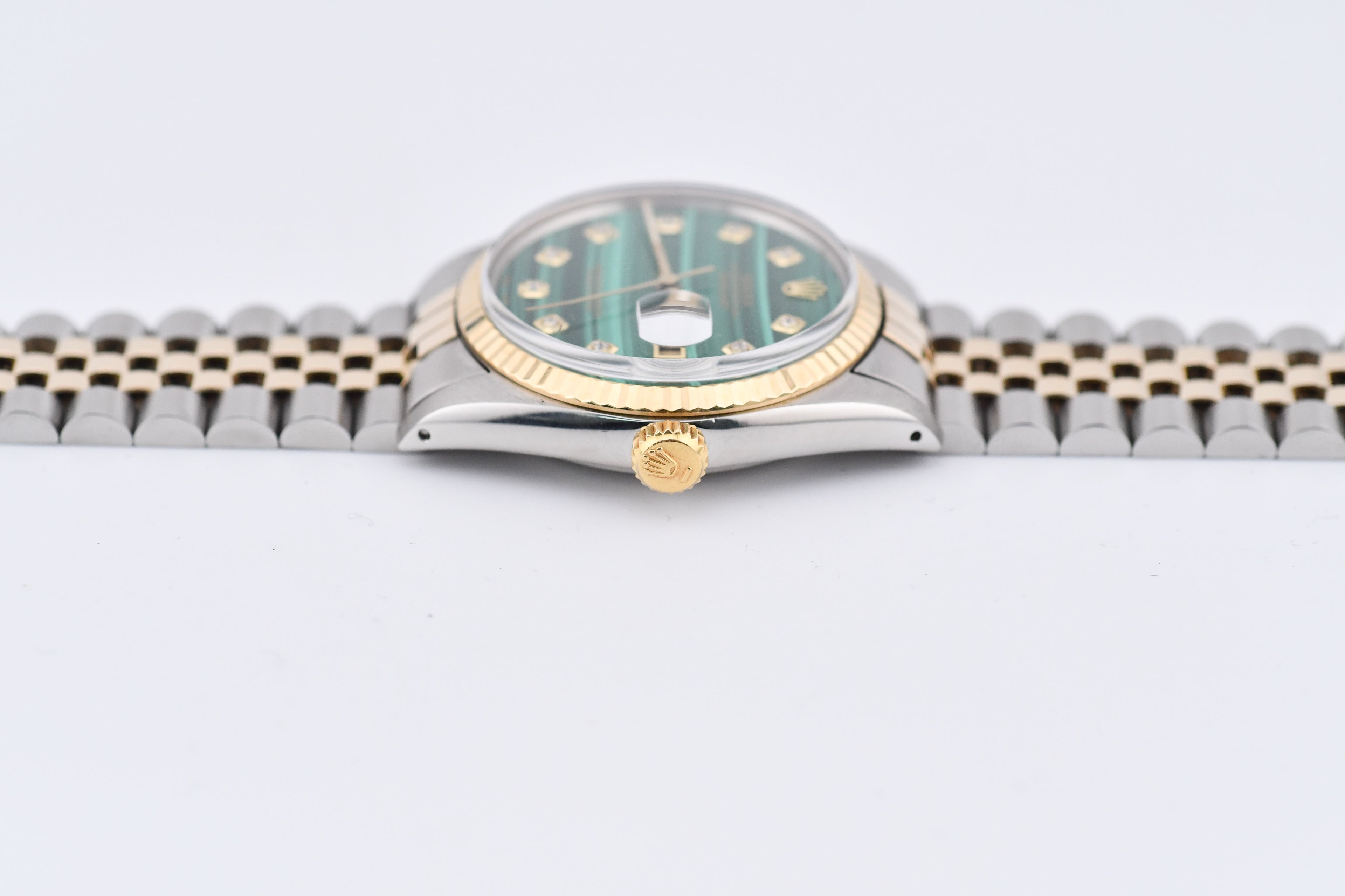Rolex Datejust 36mm Ref 16013 Custom Green Malachite Diamond Dial
