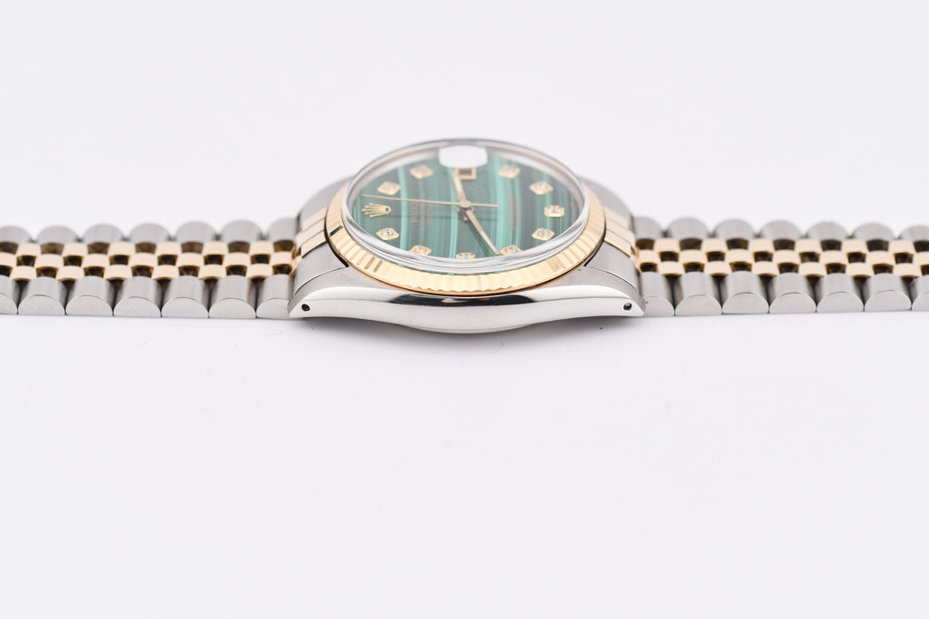 Rolex Datejust 36mm Ref 16013 Custom Green Malachite Diamond Dial