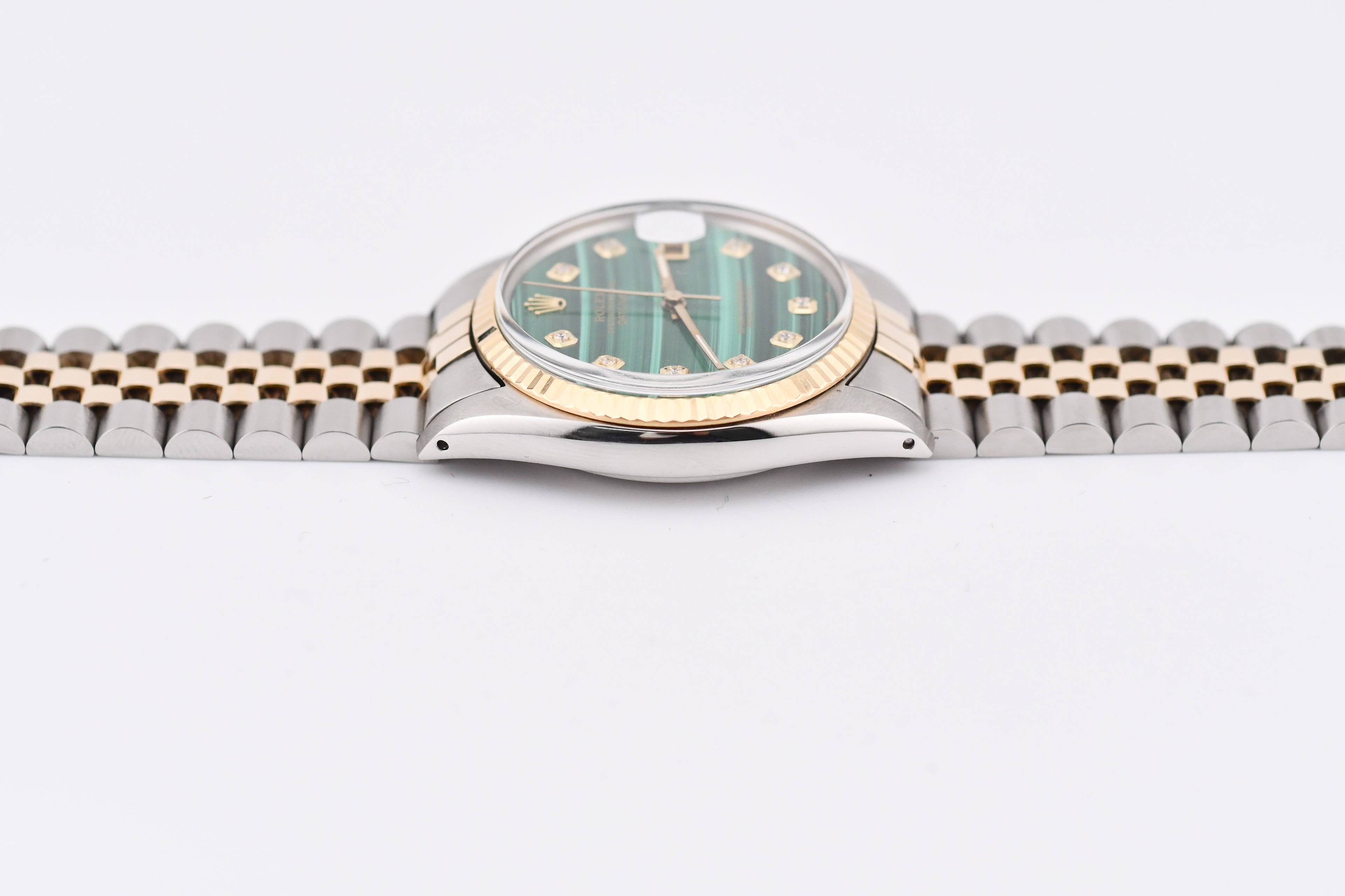Rolex Datejust 36mm Ref 16013 Custom Green Malachite Diamond Dial