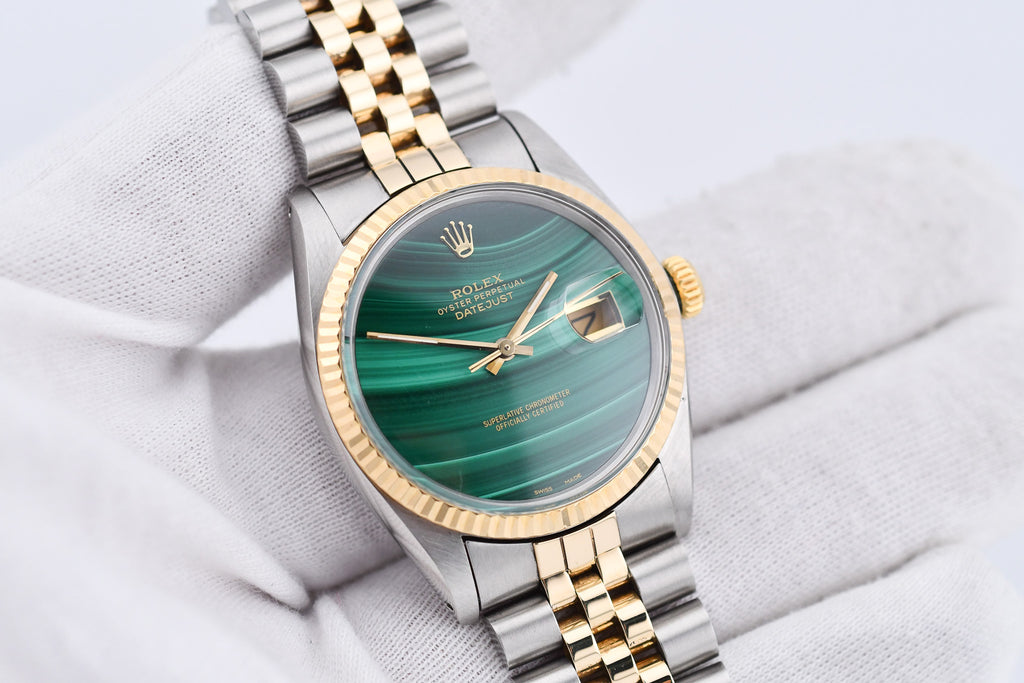 Rolex Datejust 36mm Ref 16013 Custom Green Malachite Dial