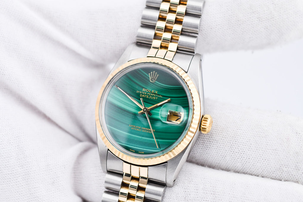 Rolex Datejust 36mm Ref 16013 Custom Green Malachite Dial