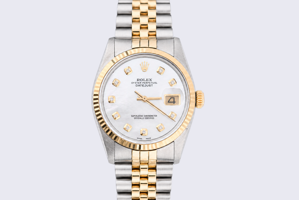 Rolex Datejust 36mm Ref 16013 Custom Mother of Pearl Diamond Dial