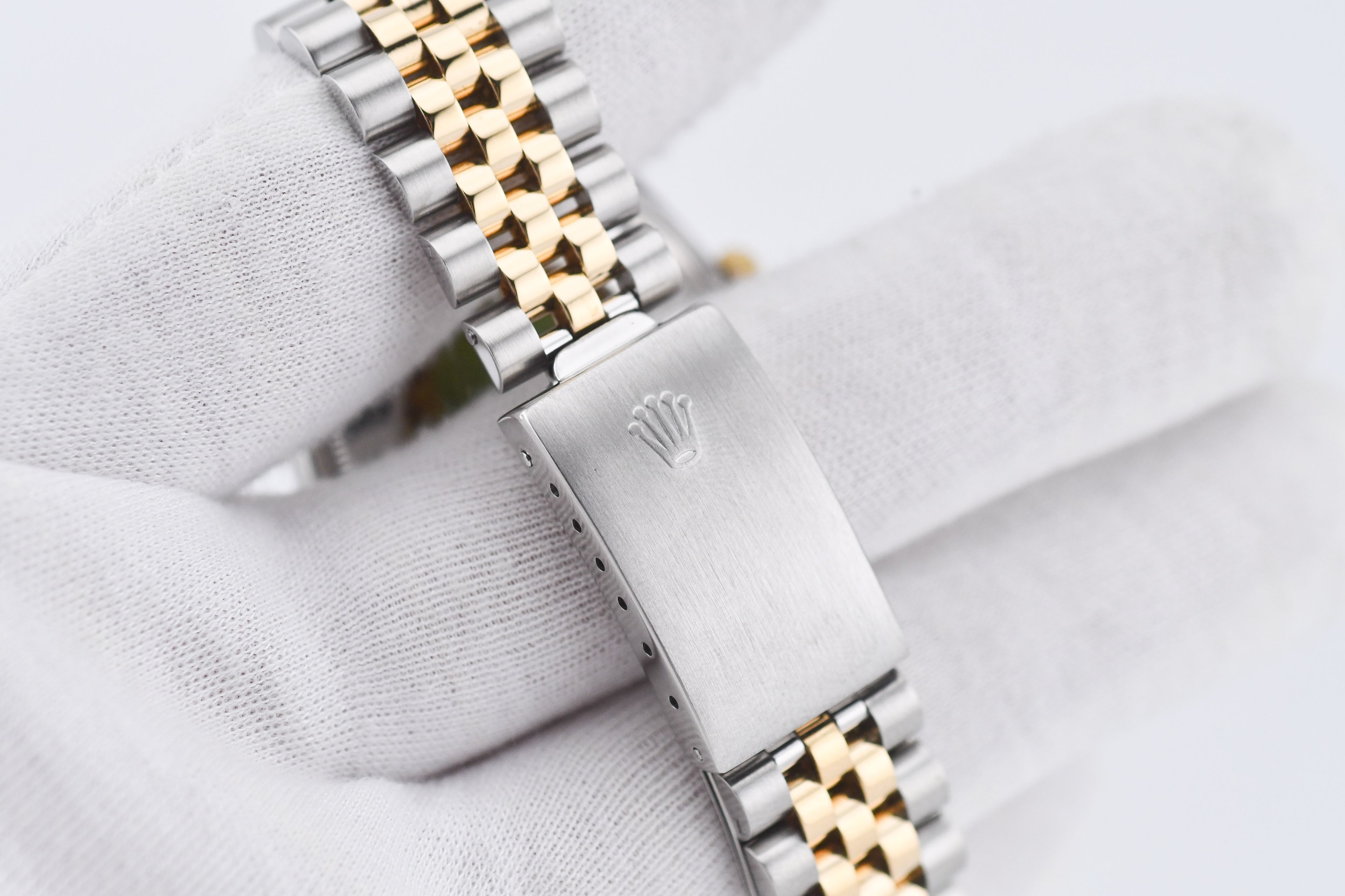 Rolex Datejust 36mm Ref 16013 Custom Pink Mother of Pearl Baguette Diamond Dial