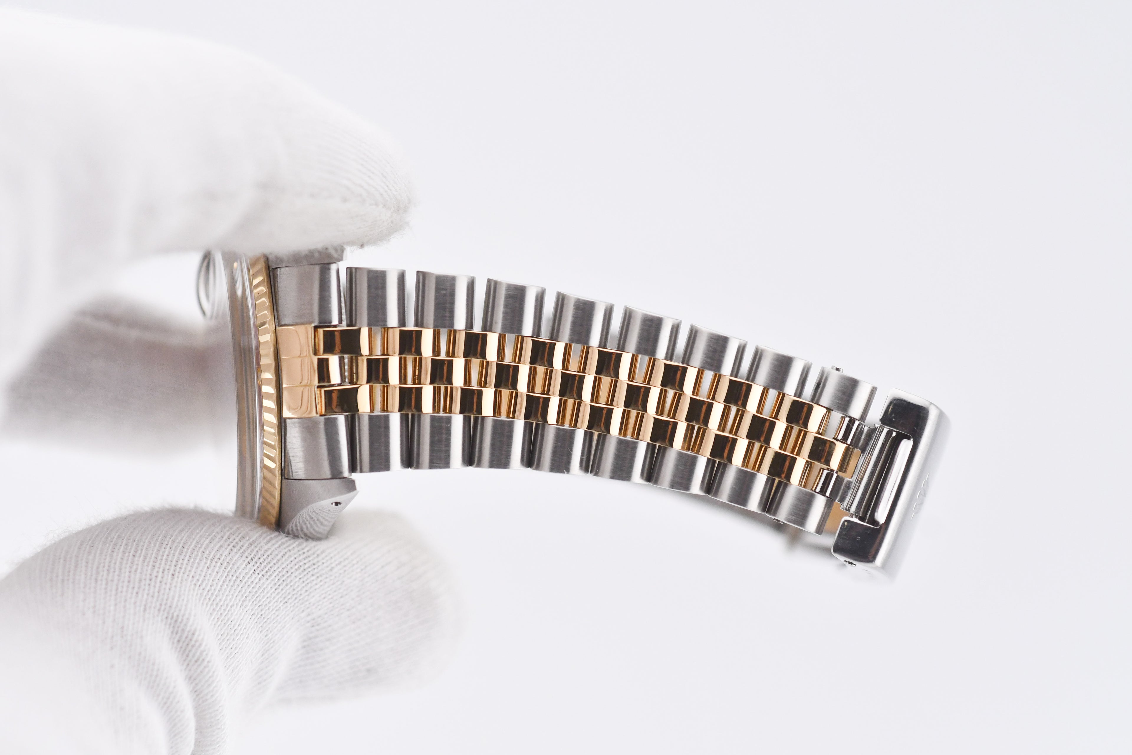 Rolex Datejust 36mm Ref 16013 Custom Pink Mother of Pearl Baguette Diamond Dial