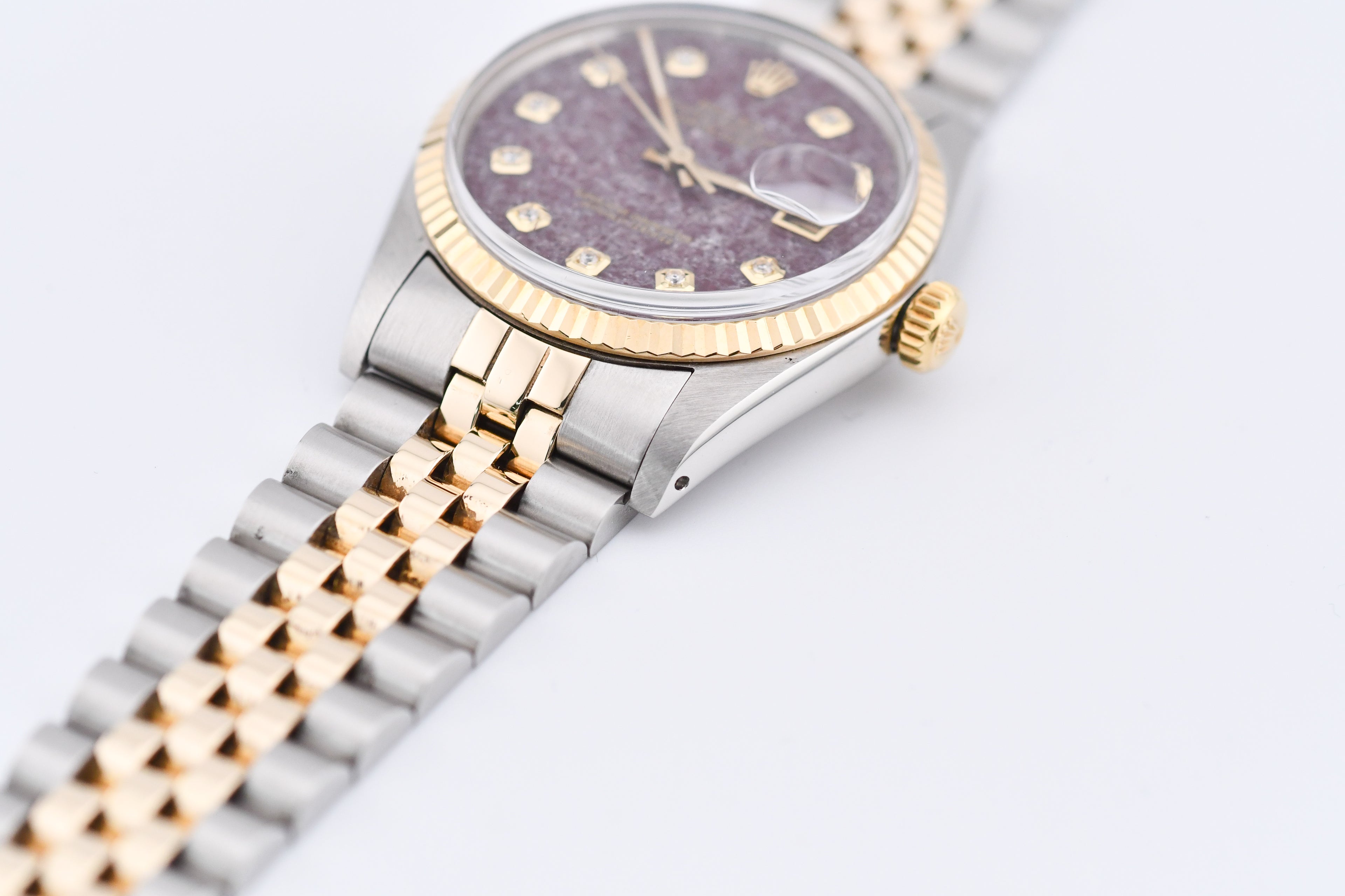 Rolex Datejust 36mm Ref 16013 Custom Red Rubellite Diamond Dial