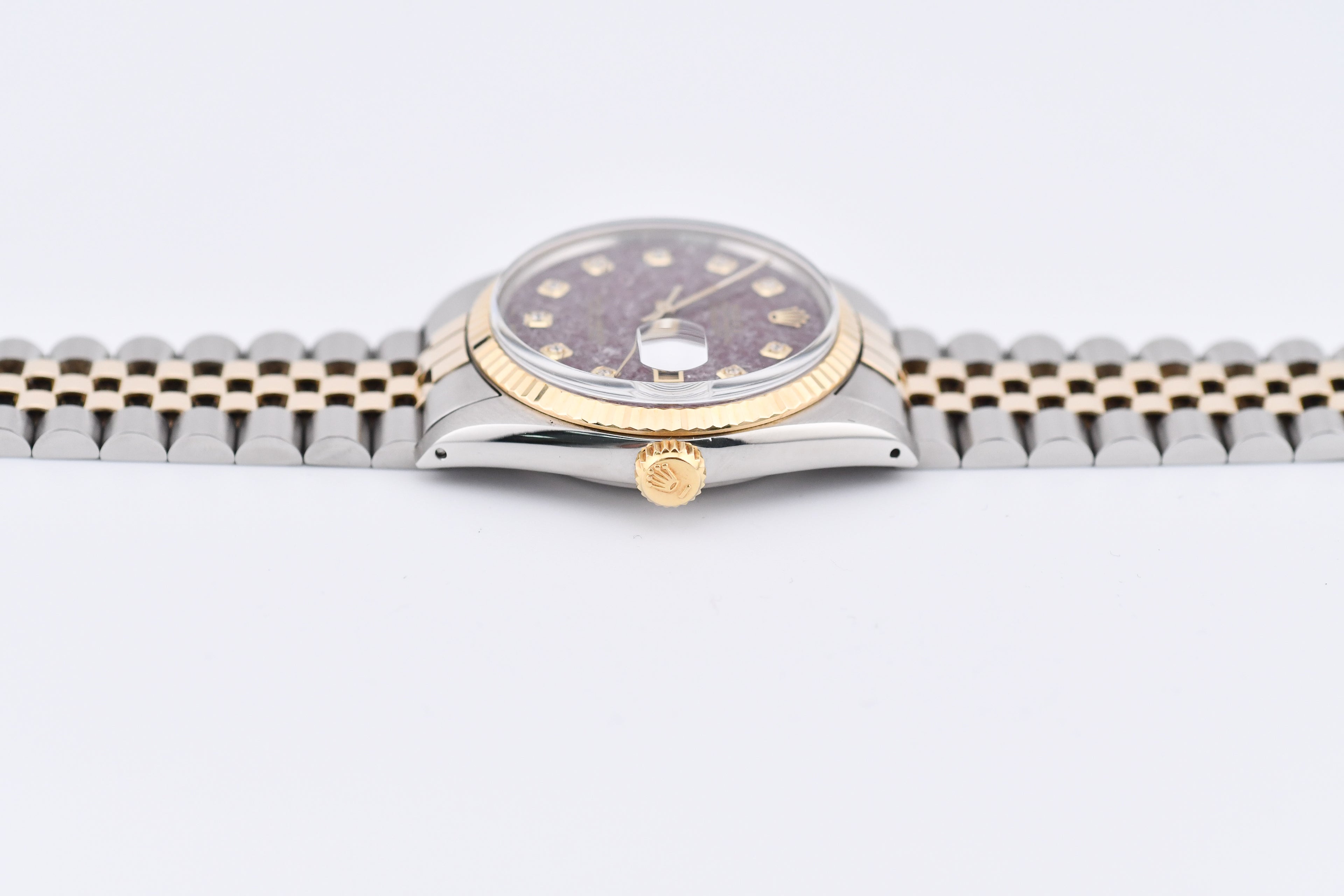 Rolex Datejust 36mm Ref 16013 Custom Red Rubellite Diamond Dial