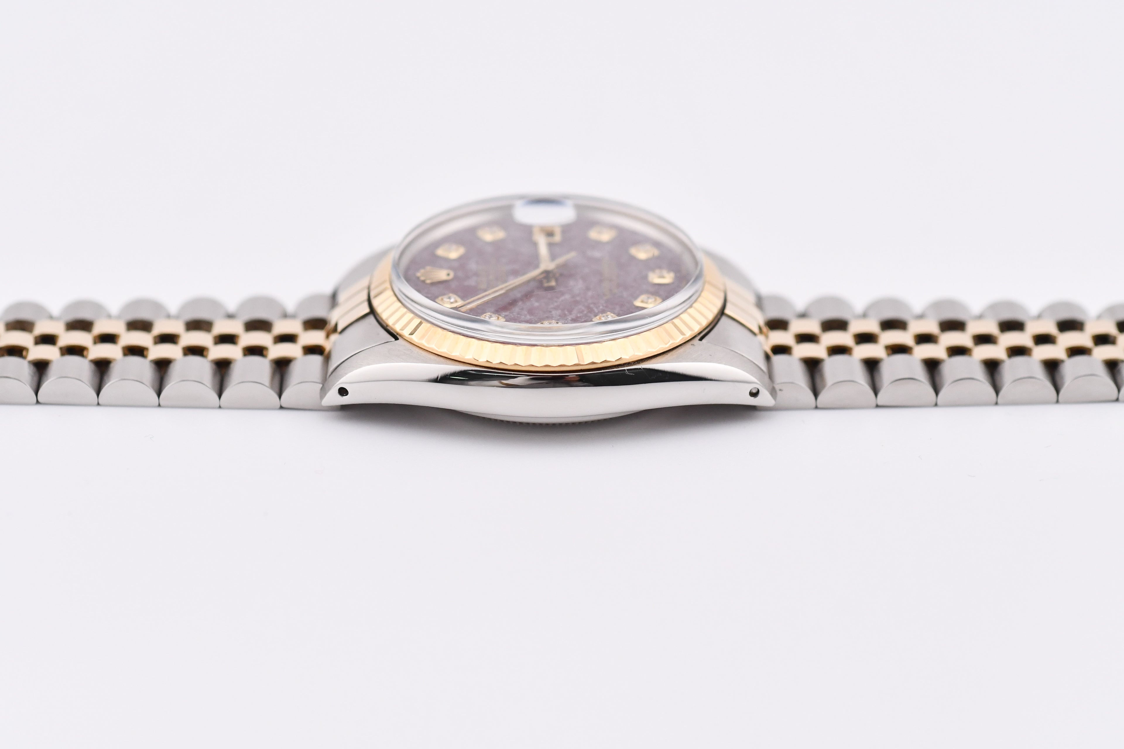 Rolex Datejust 36mm Ref 16013 Custom Red Rubellite Diamond Dial