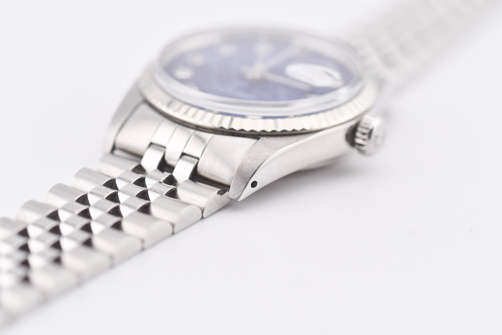 Rolex Datejust 36mm Ref 16014 Custom Blue Anniversary Diamond Dial