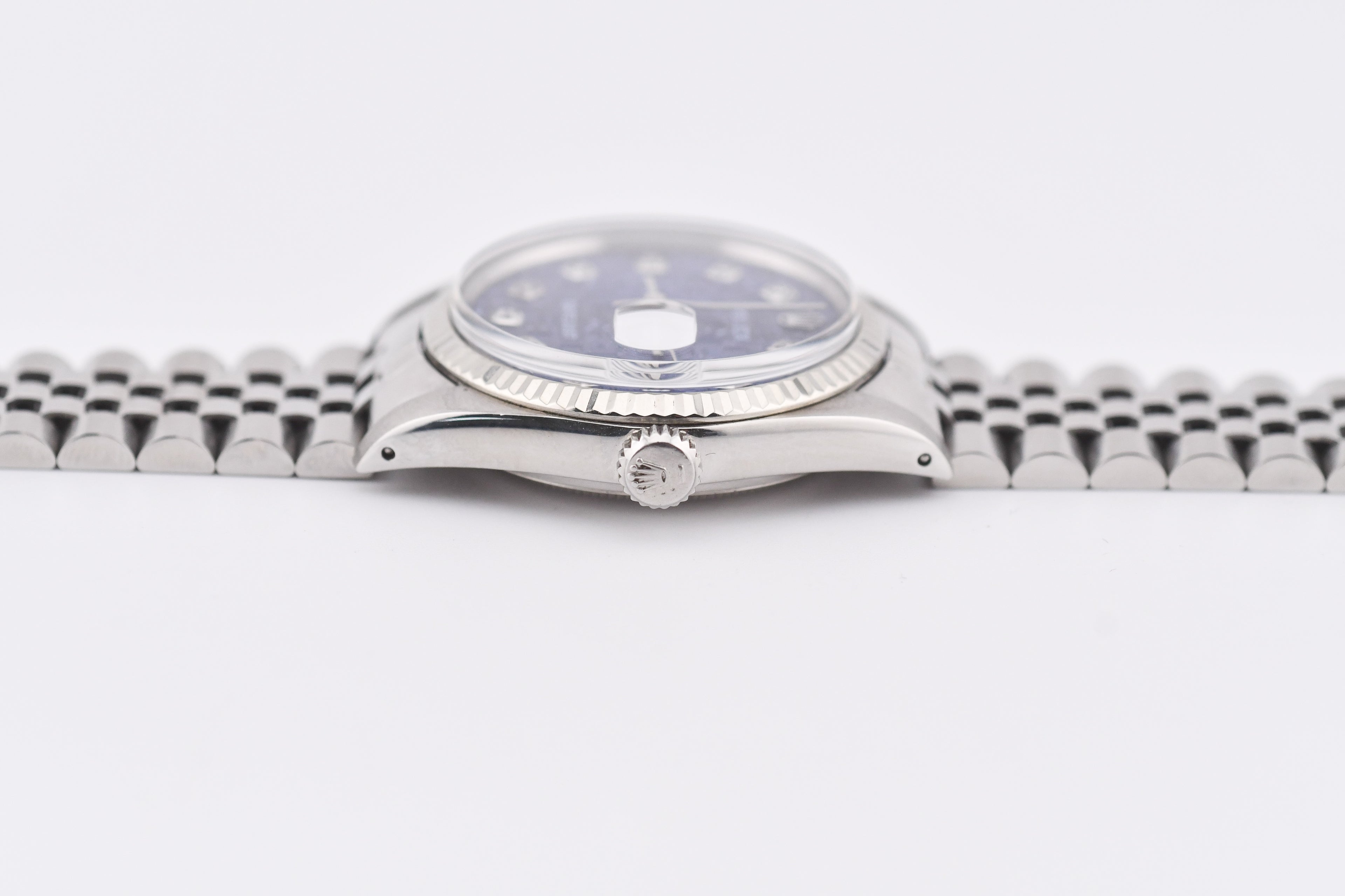 Rolex Datejust 36mm Ref 16014 Custom Blue Anniversary Diamond Dial