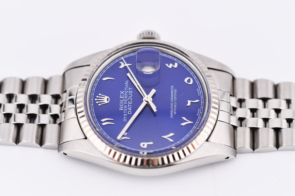 Rolex Datejust 36mm Ref 16014 Custom Blue Arabic Dial