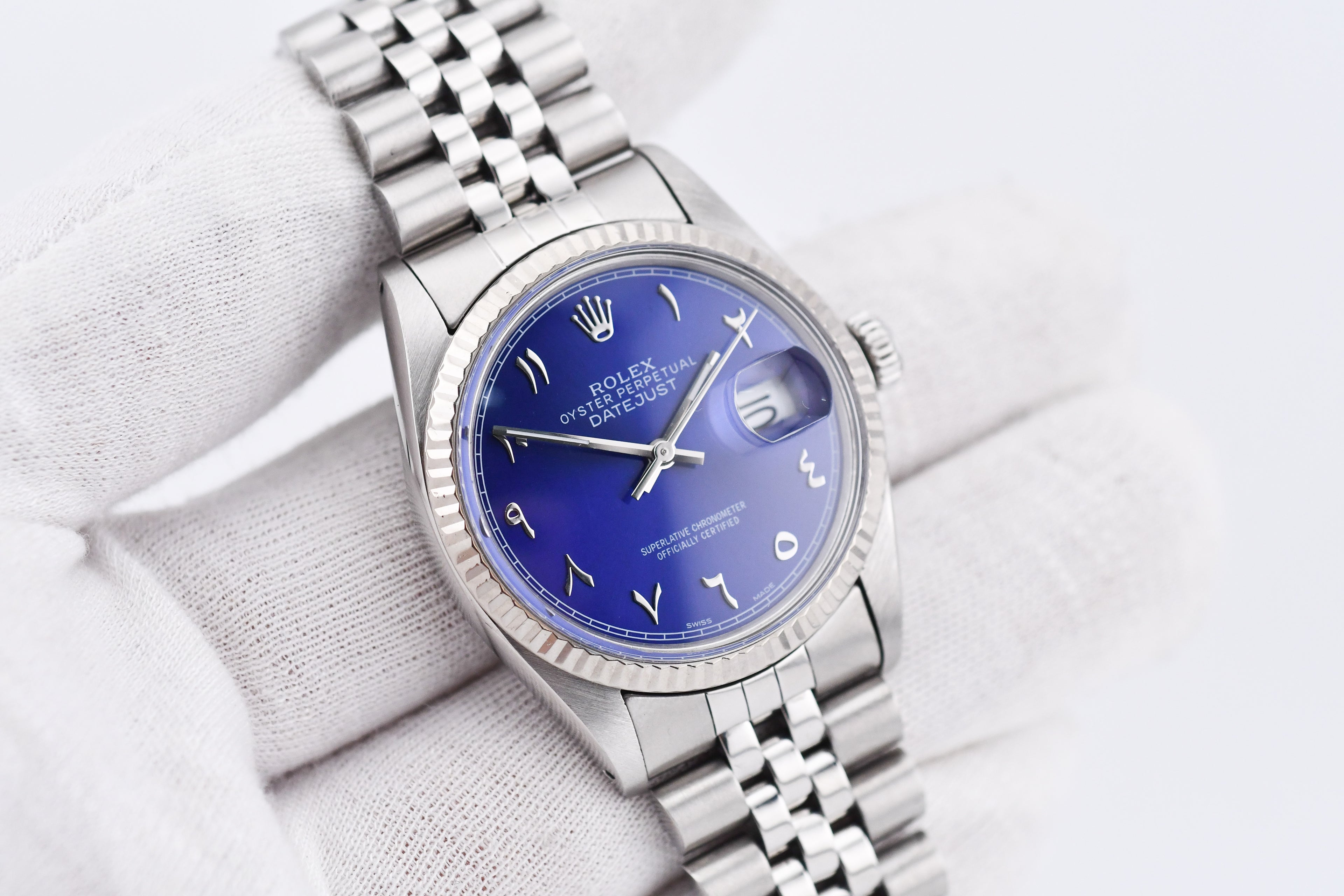 Rolex Datejust 36mm Ref 16014 Custom Blue Arabic Dial