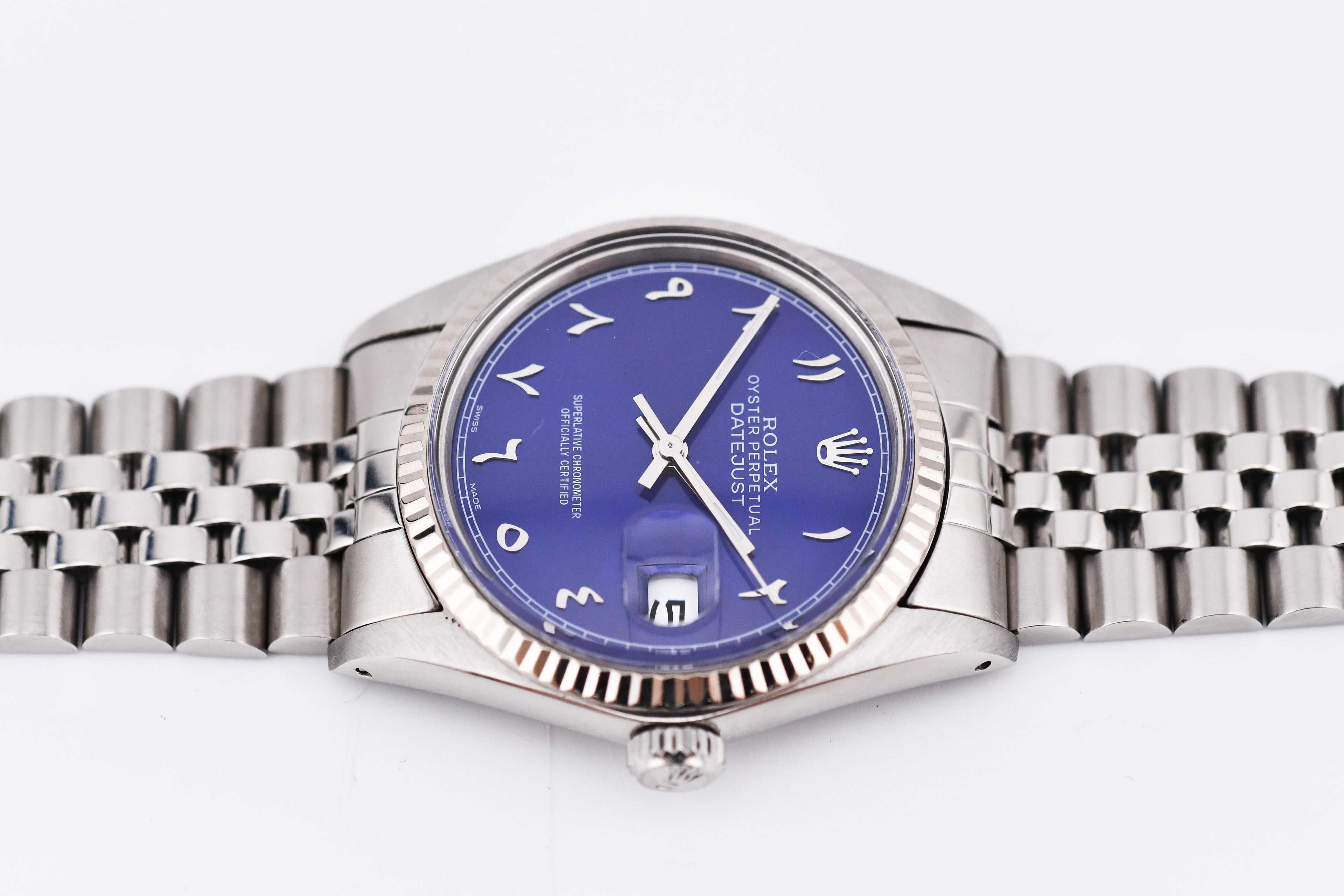 Rolex Datejust 36mm Ref 16014 Custom Blue Arabic Dial