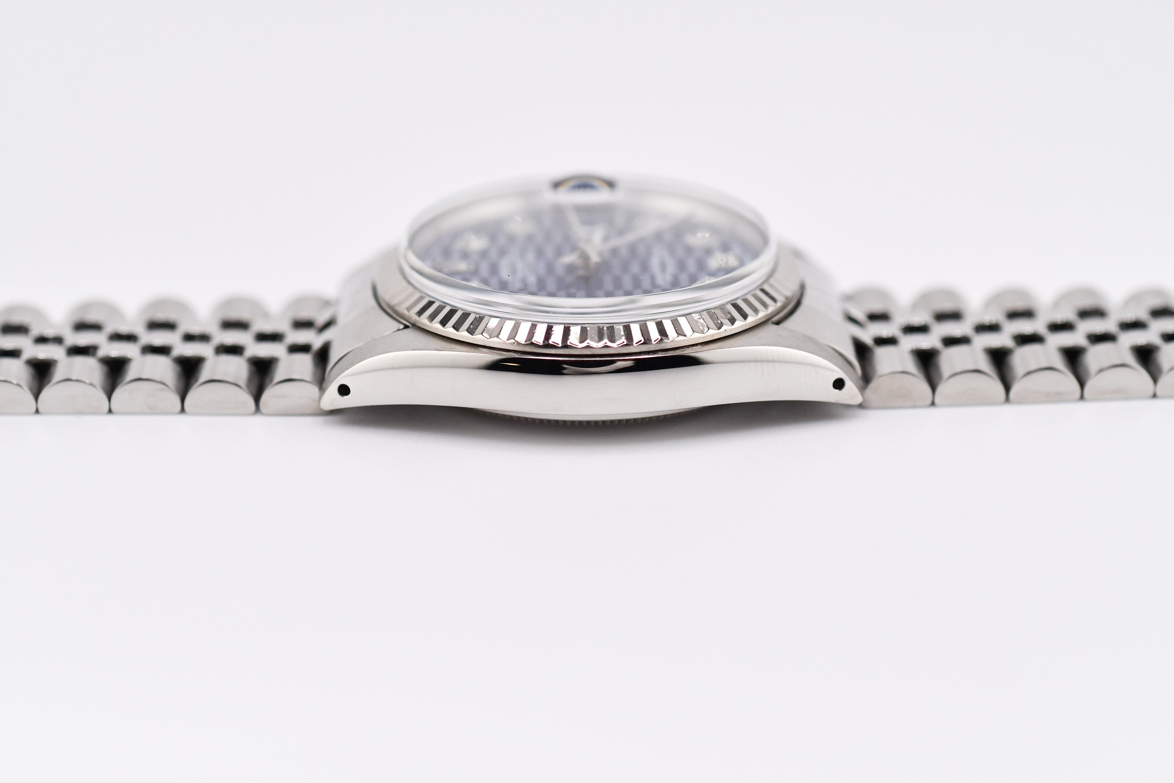 Rolex Datejust 36mm Ref 16014 Custom Blue Computer Diamond Dial