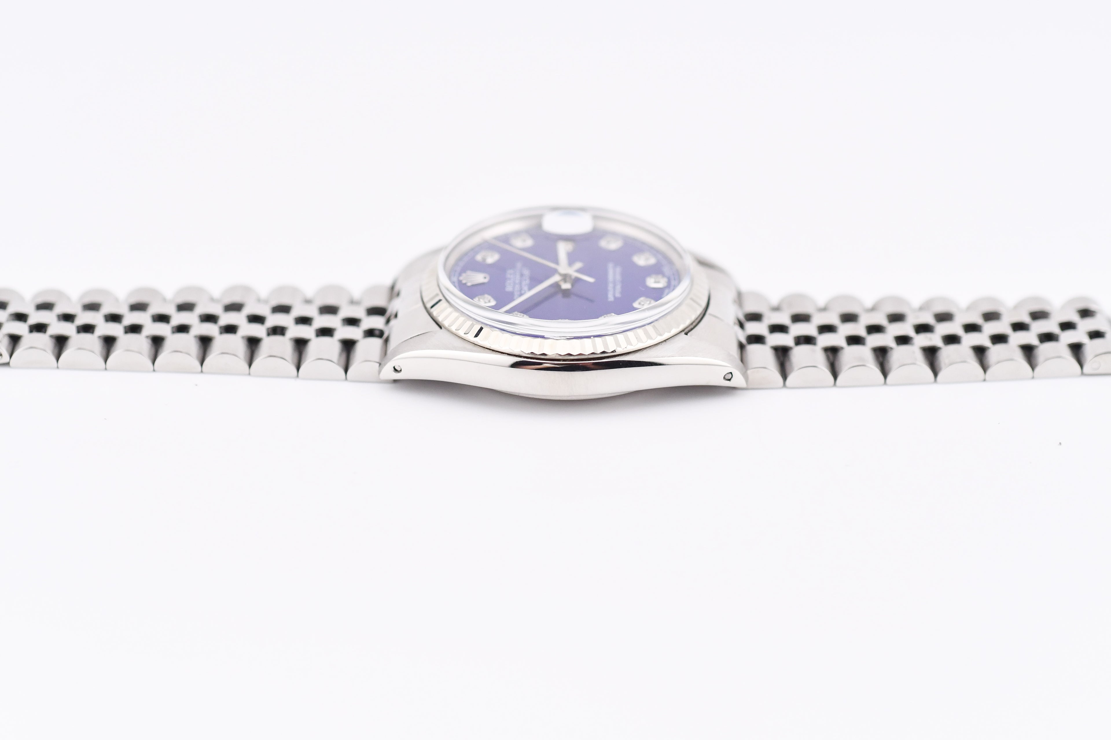 Rolex Datejust 36mm Ref 16014 Custom Blue Diamond Dial