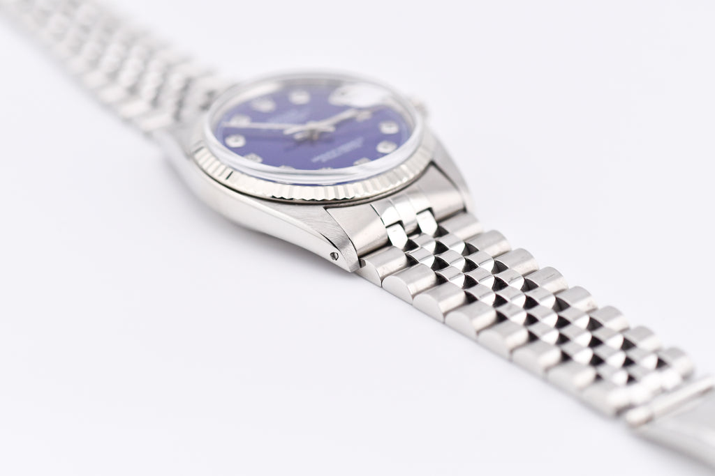 Rolex Datejust 36mm Ref 16014 Custom Blue Diamond Dial