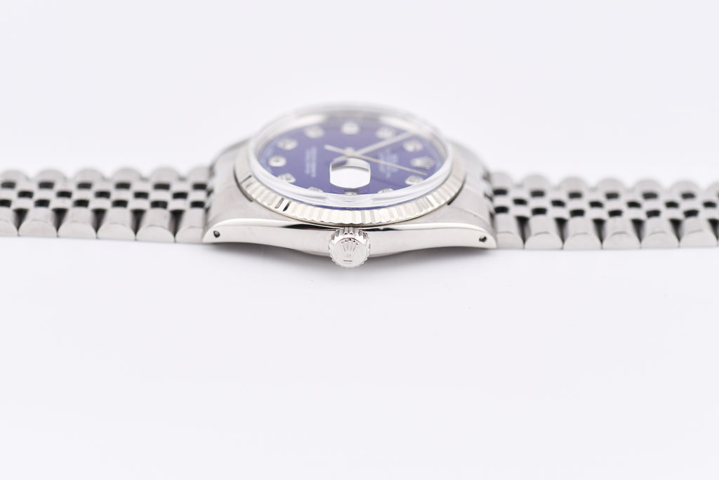 Rolex Datejust 36mm Ref 16014 Custom Blue Diamond Dial