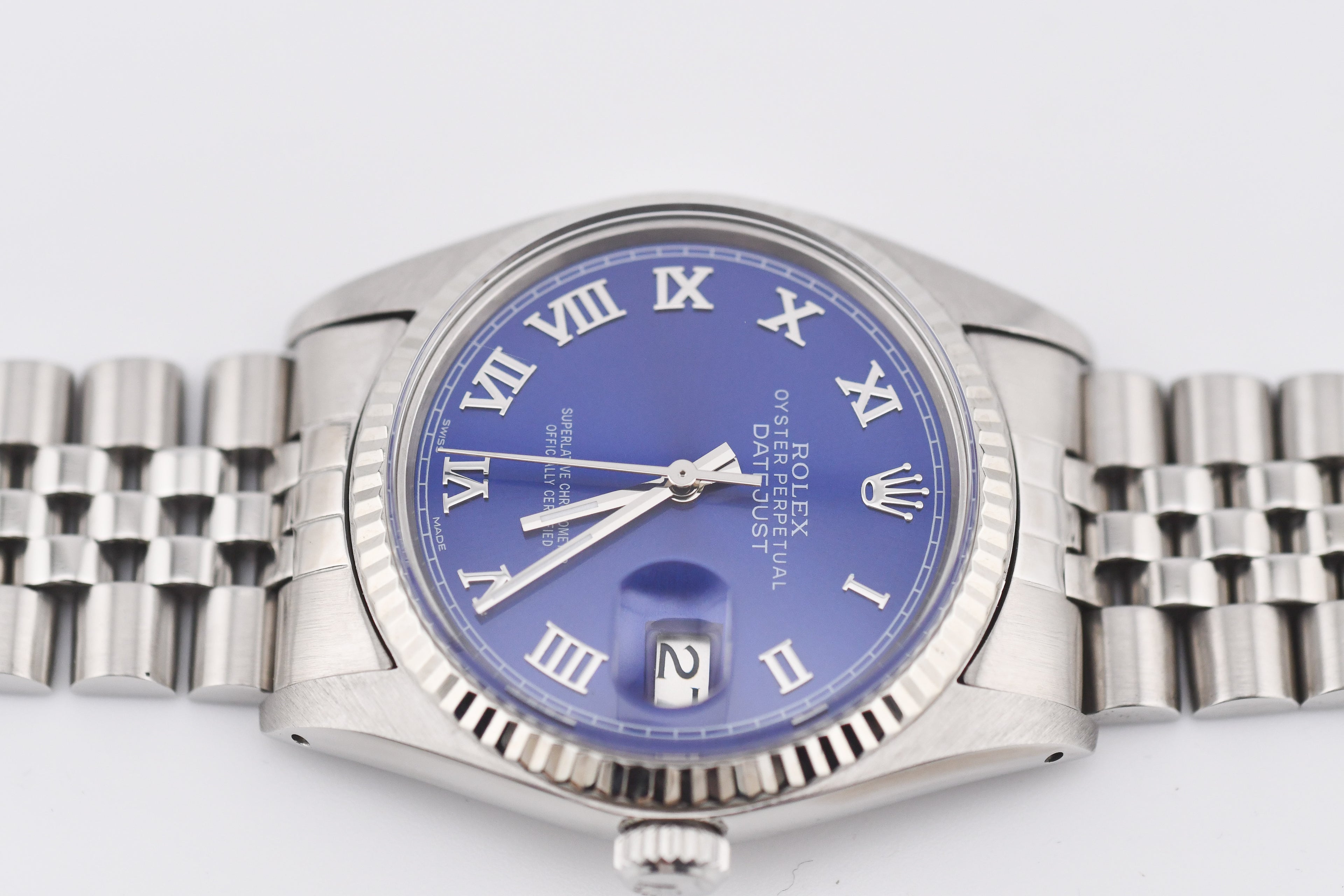 Rolex Datejust 36mm Ref 16014 Custom Blue Roman Dial