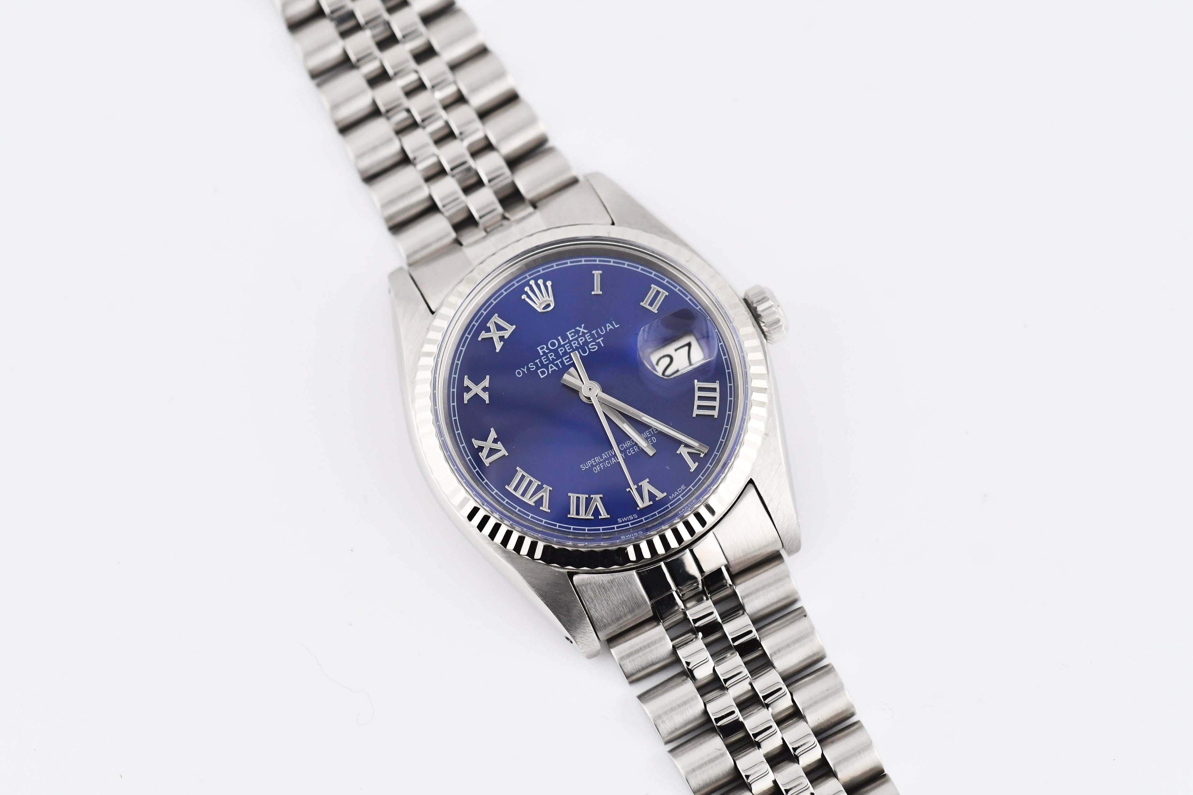 Rolex Datejust 36mm Ref 16014 Custom Blue Roman Dial