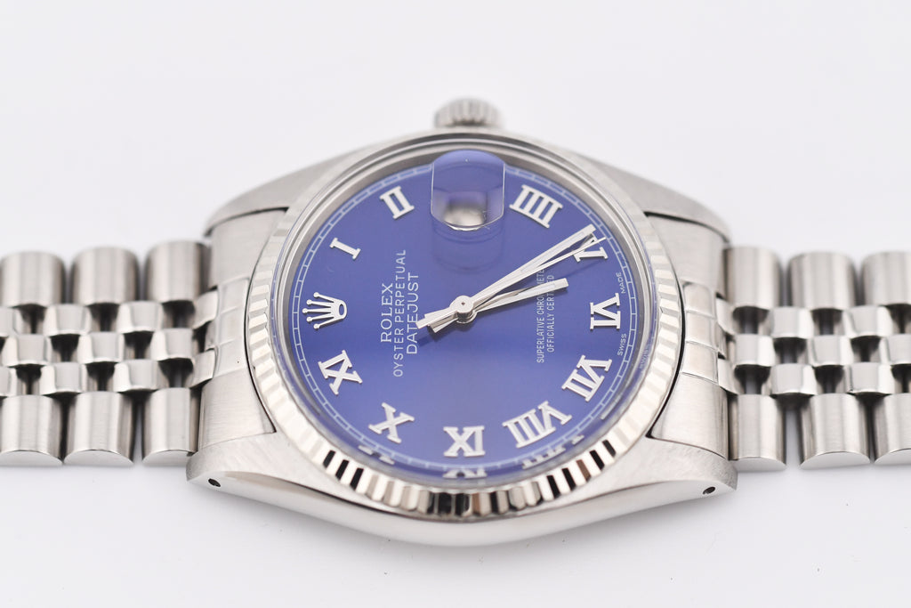 Rolex Datejust 36mm Ref 16014 Custom Blue Roman Dial