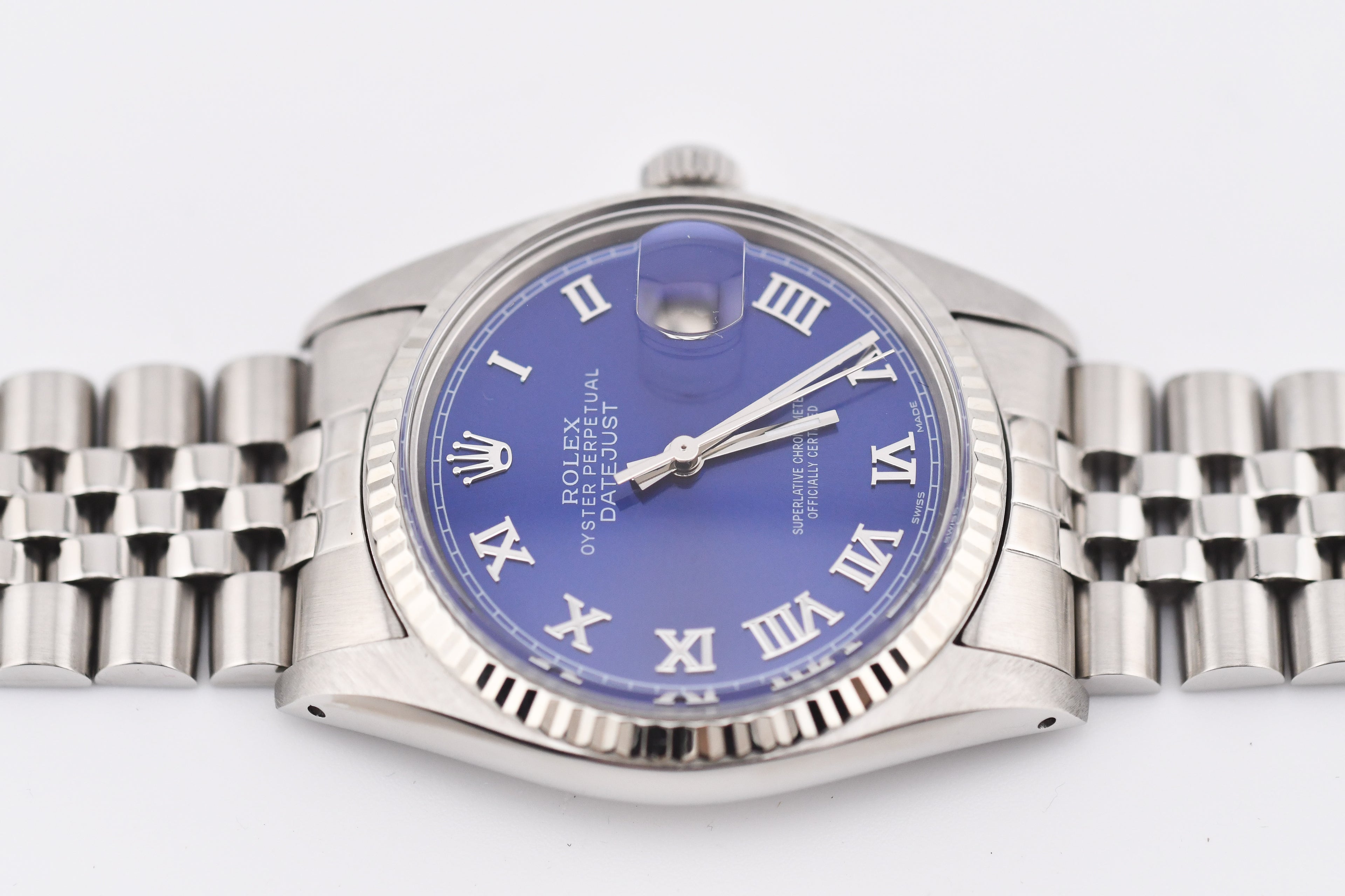 Rolex Datejust 36mm Ref 16014 Custom Blue Roman Dial