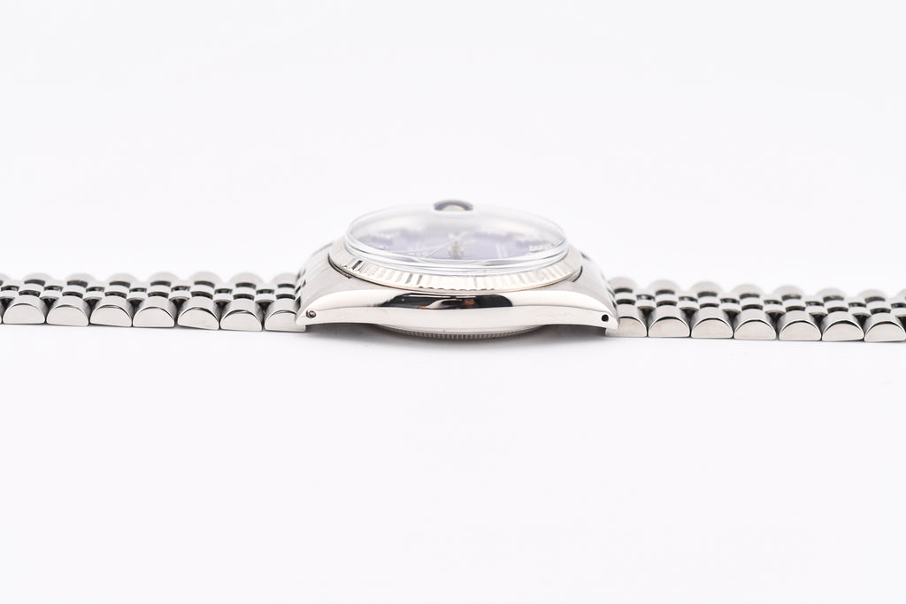 Rolex Datejust 36mm Ref 16014 Custom Blue Roman Diamond Dial