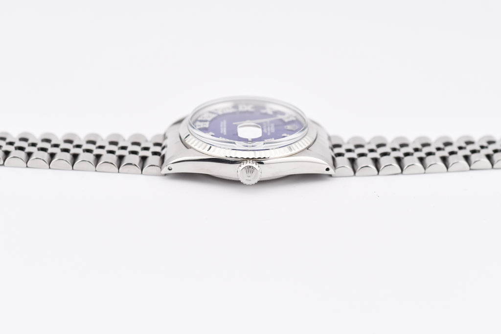 Rolex Datejust 36mm Ref 16014 Custom Blue Roman Diamond Dial