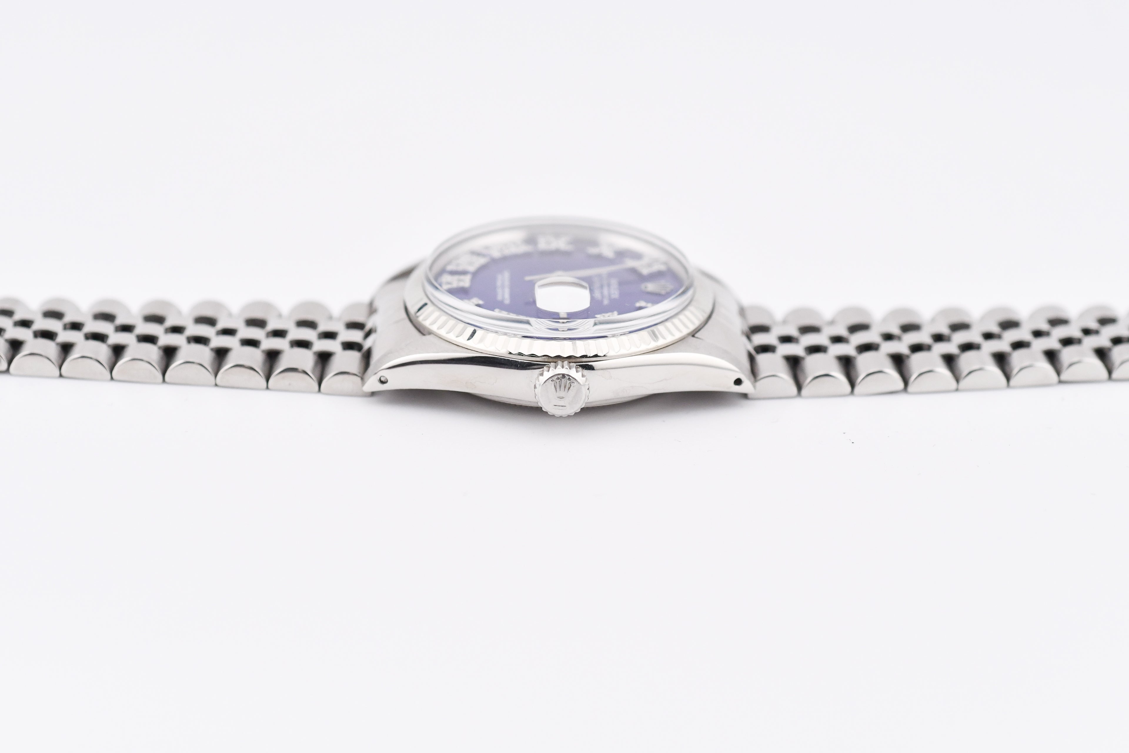 Rolex Datejust 36mm Ref 16014 Custom Blue Roman Diamond Dial