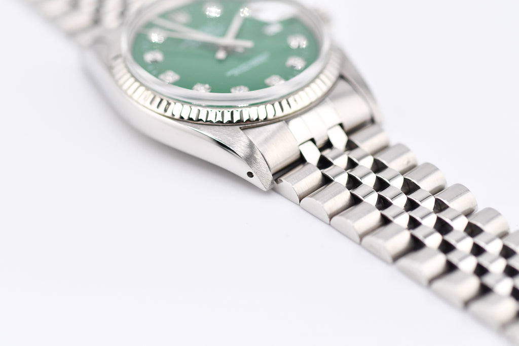 Rolex Datejust 36mm Ref 16014 Custom Green Diamond Dial