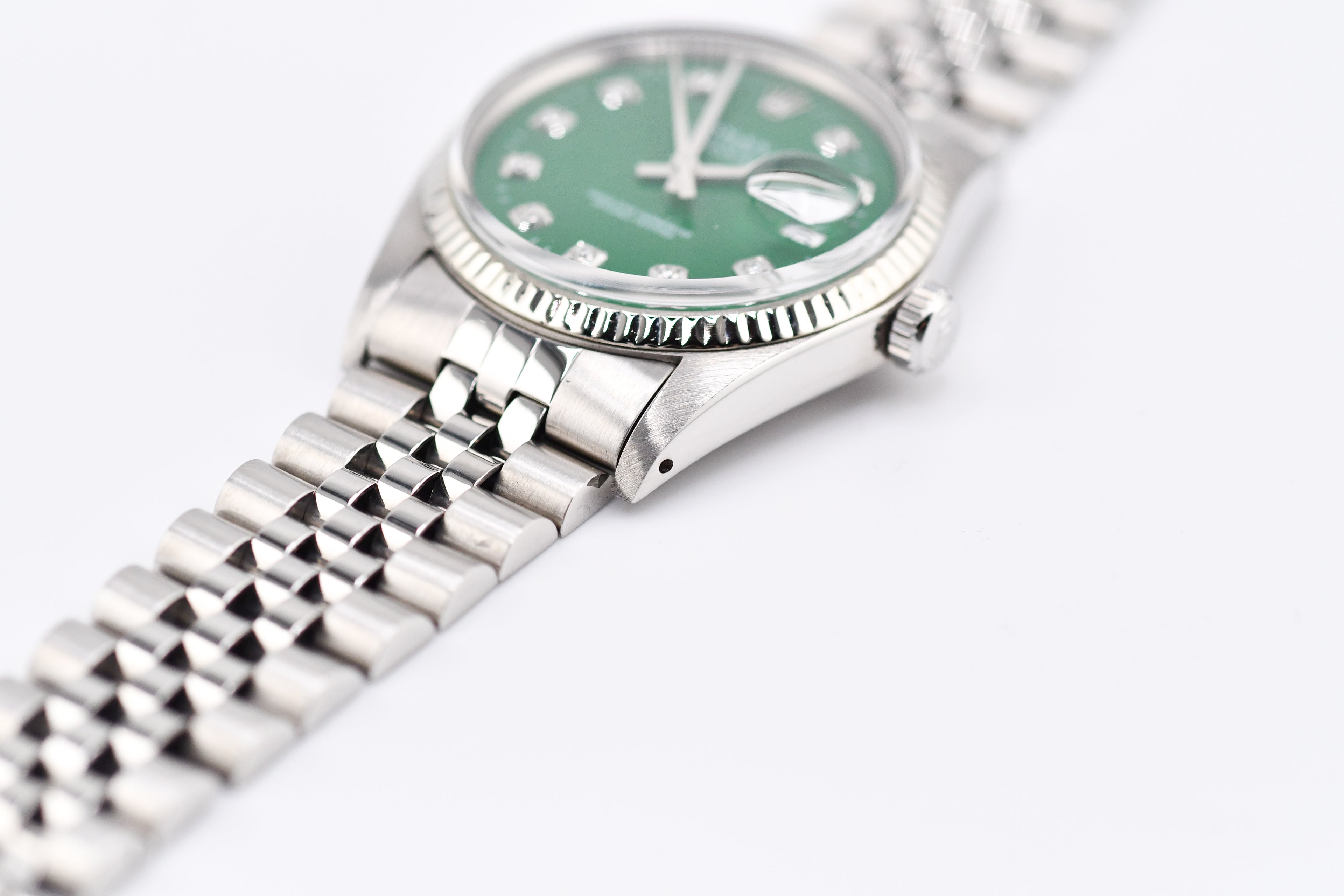 Rolex Datejust 36mm Ref 16014 Custom Green Diamond Dial