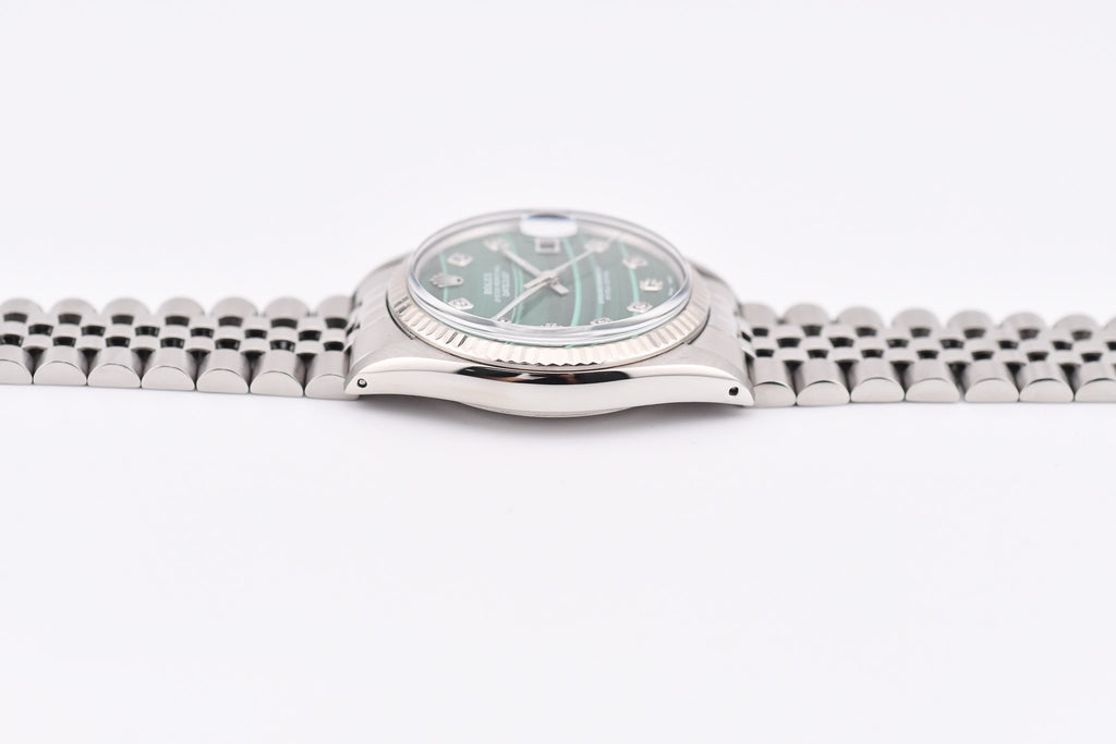 Rolex Datejust 36mm Ref 16014 Custom Green Malachite Diamond Dial