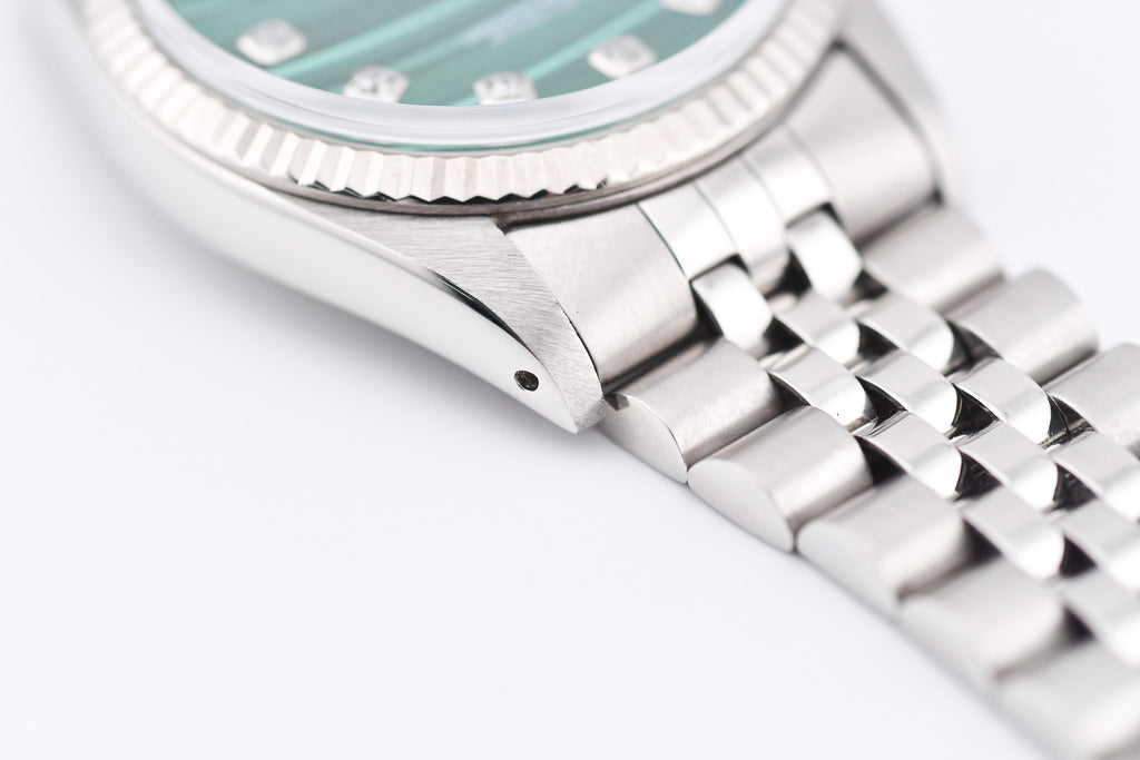 Rolex Datejust 36mm Ref 16014 Custom Green Malachite Diamond Dial
