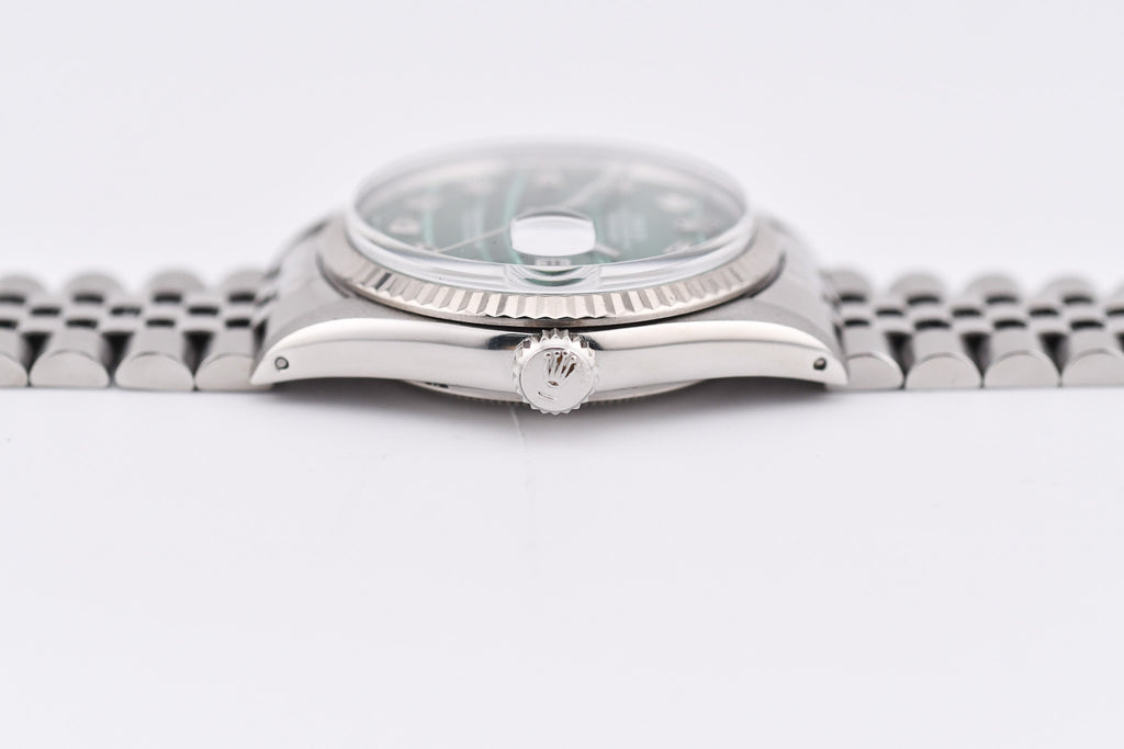 Rolex Datejust 36mm Ref 16014 Custom Green Malachite Diamond Dial