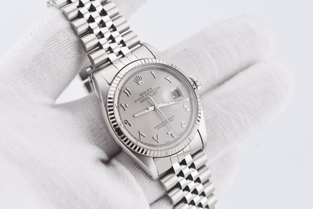 Rolex Datejust 36mm Ref 16014 Custom Grey Arabic Dial
