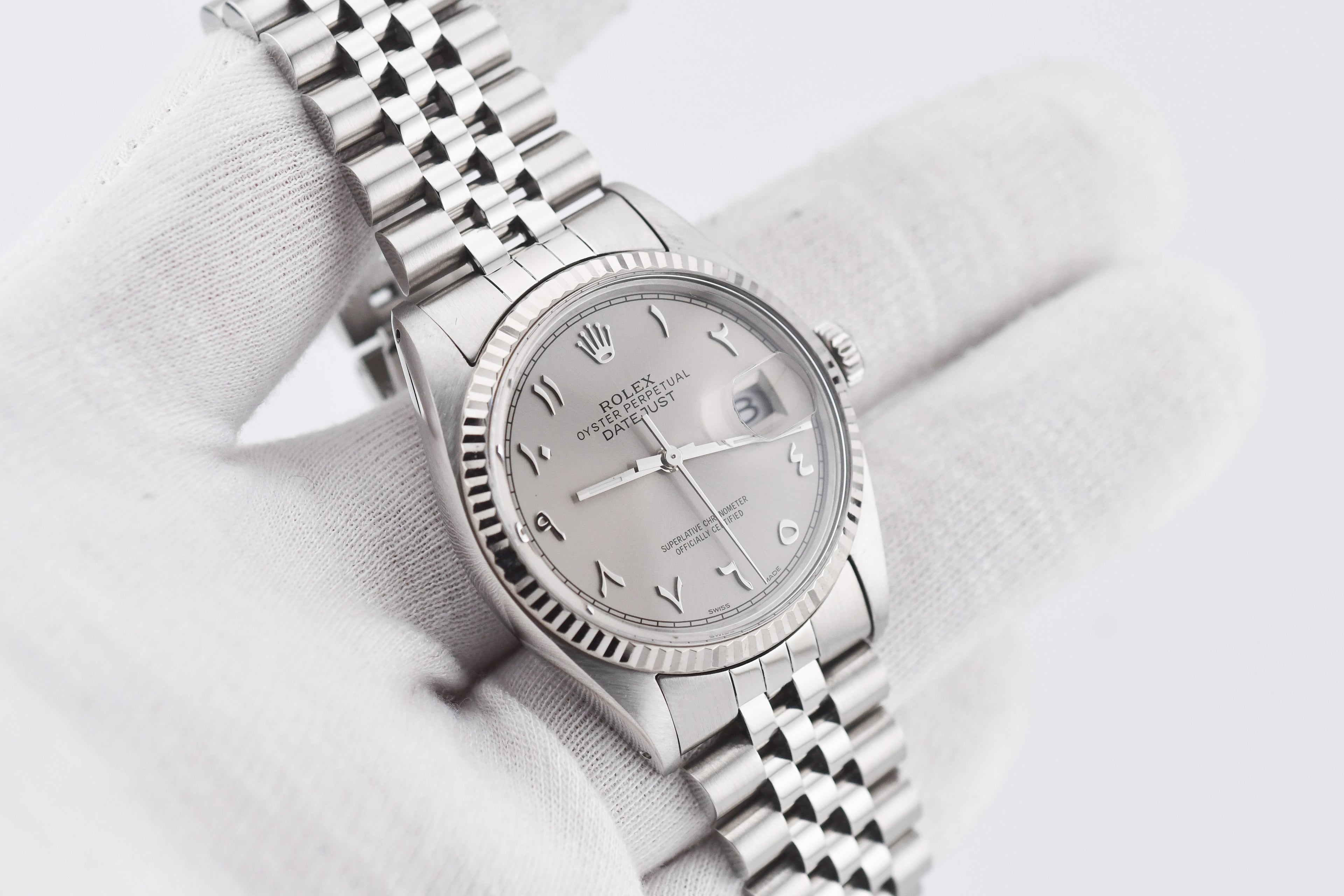 Rolex Datejust 36mm Ref 16014 Custom Grey Arabic Dial