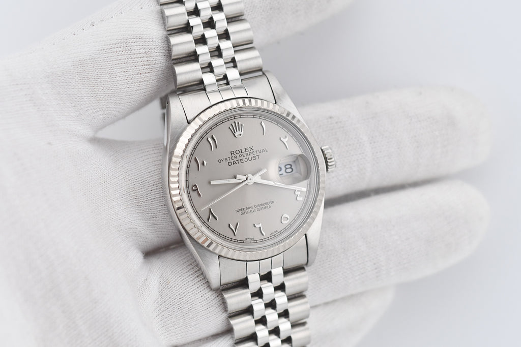 Rolex Datejust 36mm Ref 16014 Custom Grey Arabic Dial