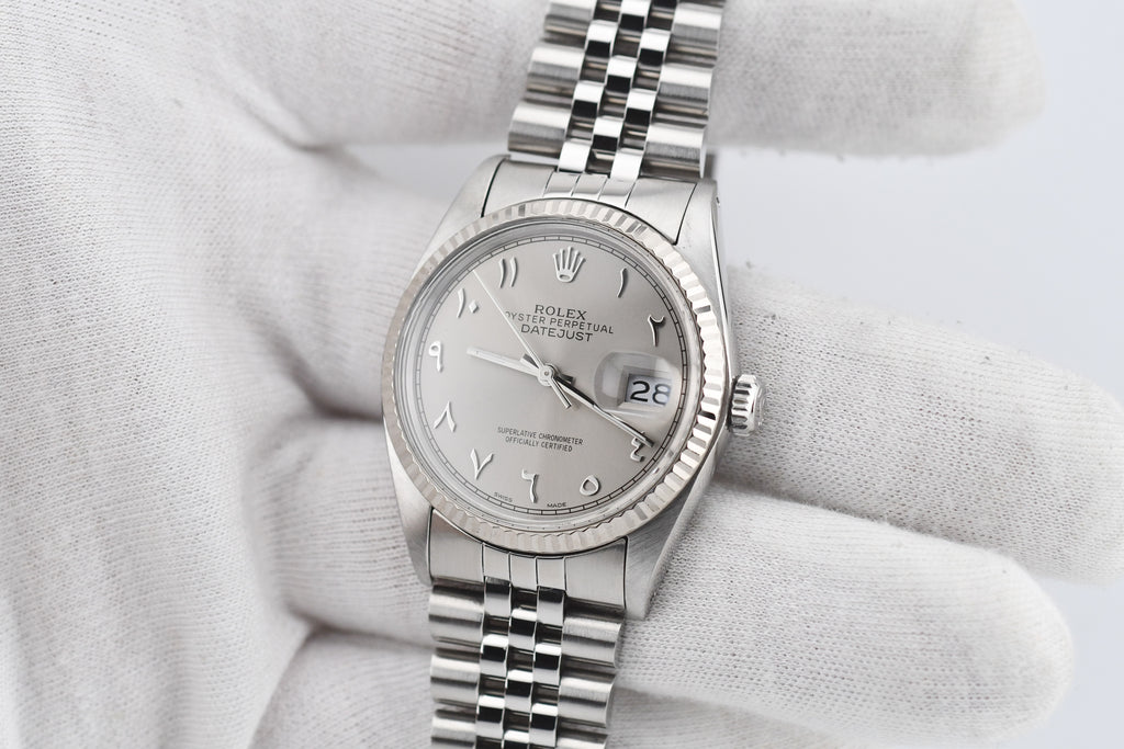Rolex Datejust 36mm Ref 16014 Custom Grey Arabic Dial