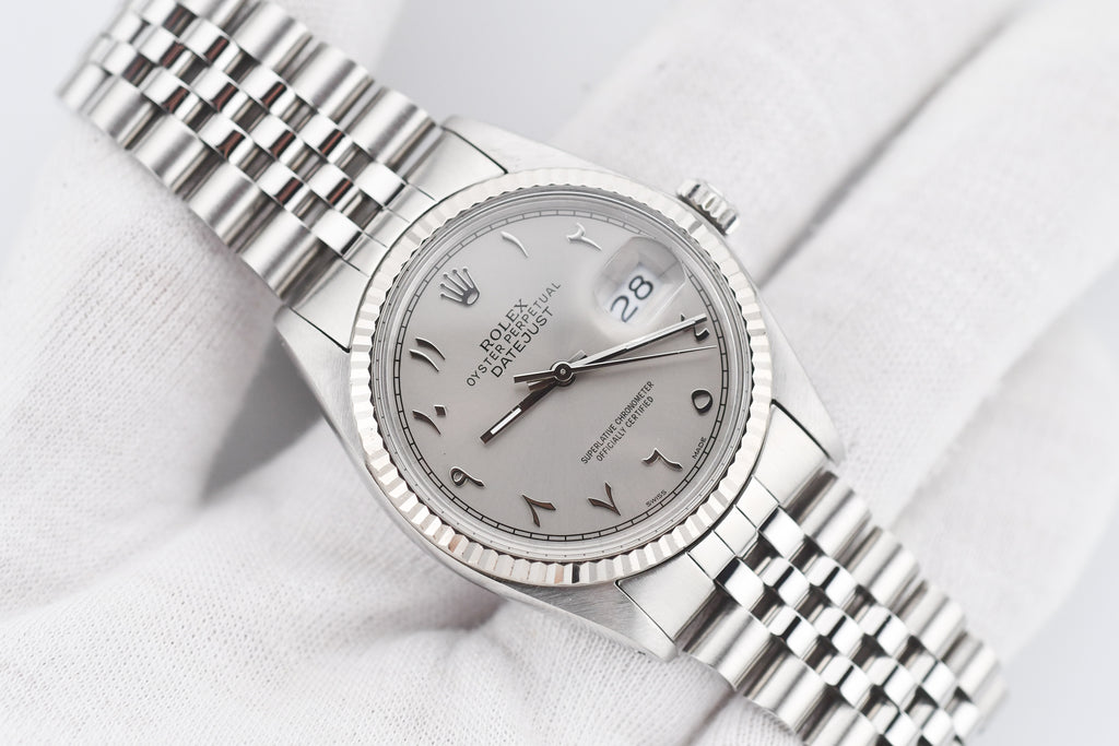 Rolex Datejust 36mm Ref 16014 Custom Grey Arabic Dial